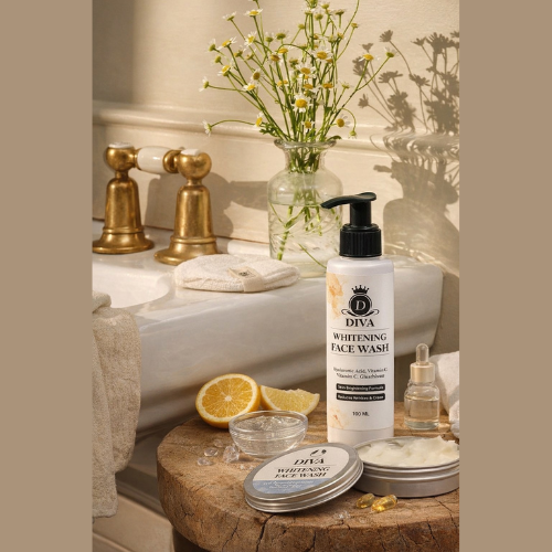 Diva Whitening Face Wash with Vitamin C & Hyaluronic Acid, Niacinamide
